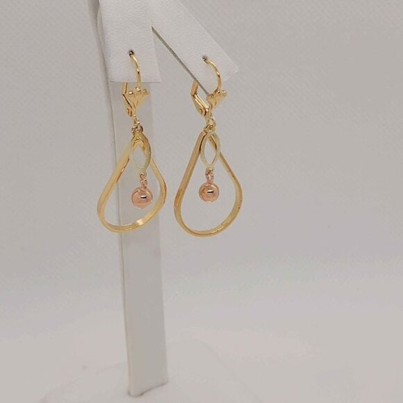 Jewelry - Brand New Brazilian 18k Gold Filled Oval Shaped Earrings